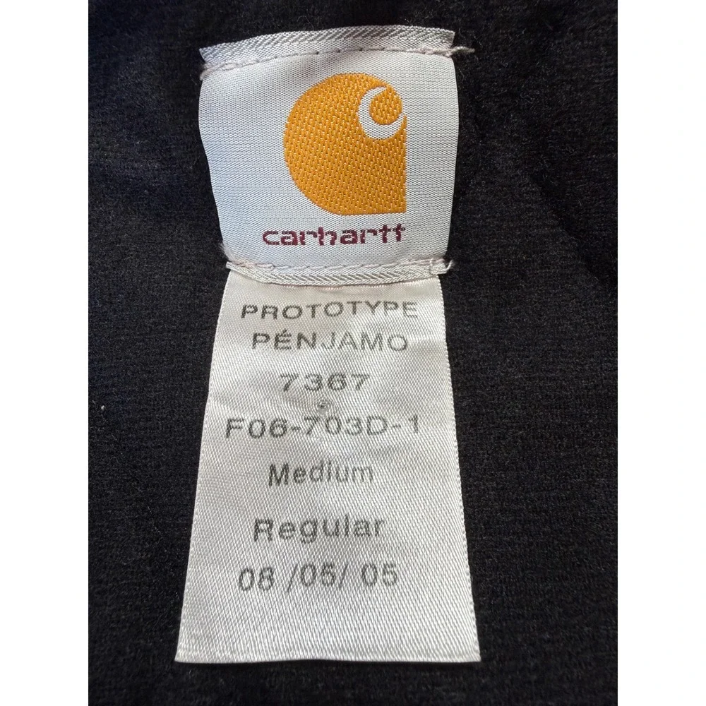 Carhartt Mens Prototype Canvas Farm Jacket M Tan Quilted Rare Workwear Vintage